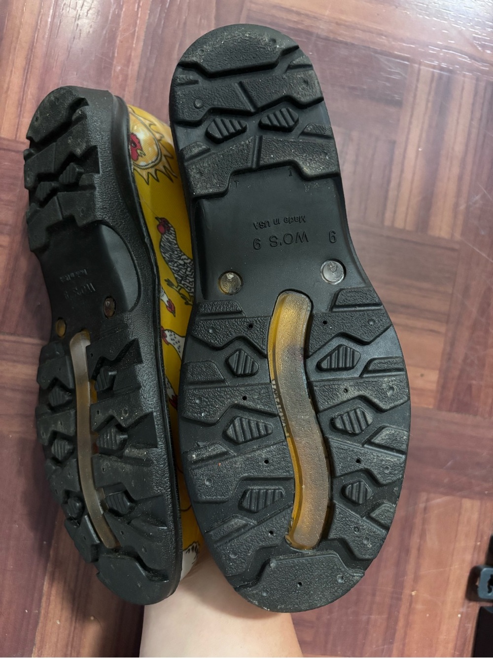 Yellow Chicken-Print Slip-On Sloggers - Picture 4 of 5